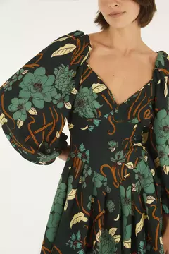Vestido Curto Manga Beatrice Floral - FARM RIO na internet