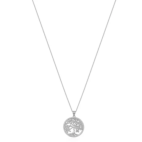 Colar Árvore da Vida cravejado ródio branco