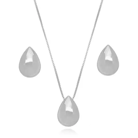 conjunto gota julia - Ródio Branco - comprar online