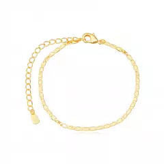 Pulseira piastrine lisa ouro
