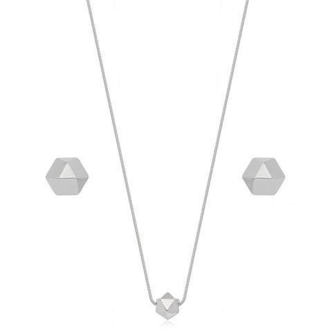 conjunto prisma Ródio branco