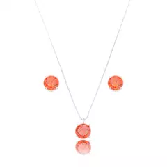 conjunto ponto de luz laranja ródio branco