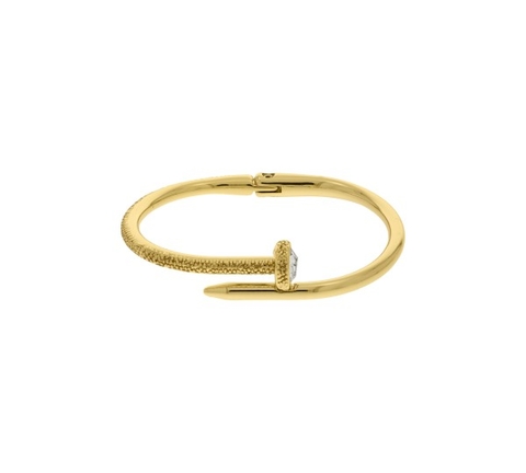 bracelete prego detalhado ouro