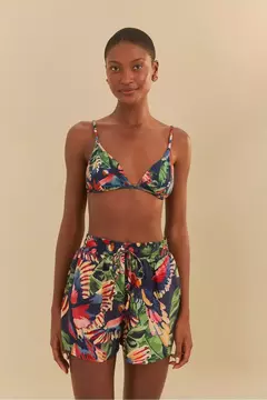 short estampado voo dos passáros - farm praia na internet