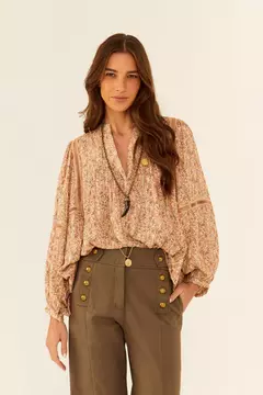 Blusa Entremeio Estampa Petúnia - MARIA FILÓ - comprar online