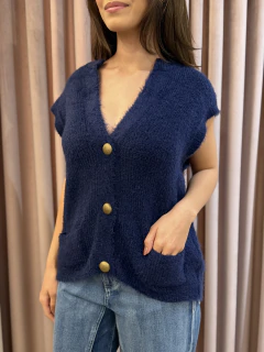 COLETE MONALISE TRICOT PELINHO - AZUL MARINHO