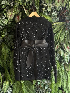 tricot com brilhos preto