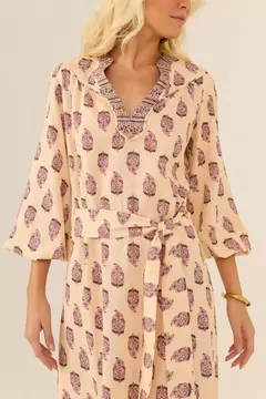 Vestido Manga Midi Estampa Anik - comprar online