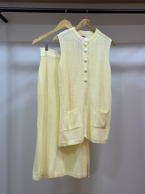 conjunto tricot Débora amarelo