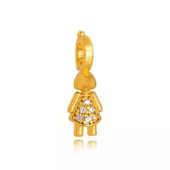 Pingente filha Micro Zircônia - ouro - comprar online