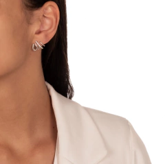 brinco mini ear cuff liso cravejado ouro - comprar online