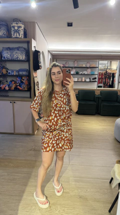 VESTIDO MALHA ESTAMPA ONÇA NAVARRA - ANIMALE JEANS - ELMÊ