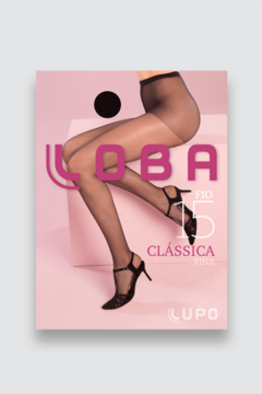 Meia Calça Fio 15 PRETA - Adulto Clássica Transparente Fina Loba/Lupo - comprar online