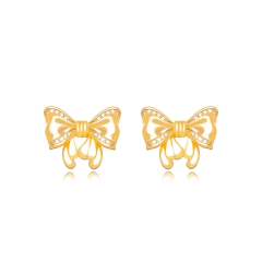 Brinco laço shine - ouro
