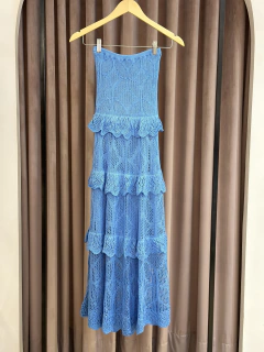vestido tricot Julieta - azul turquesa