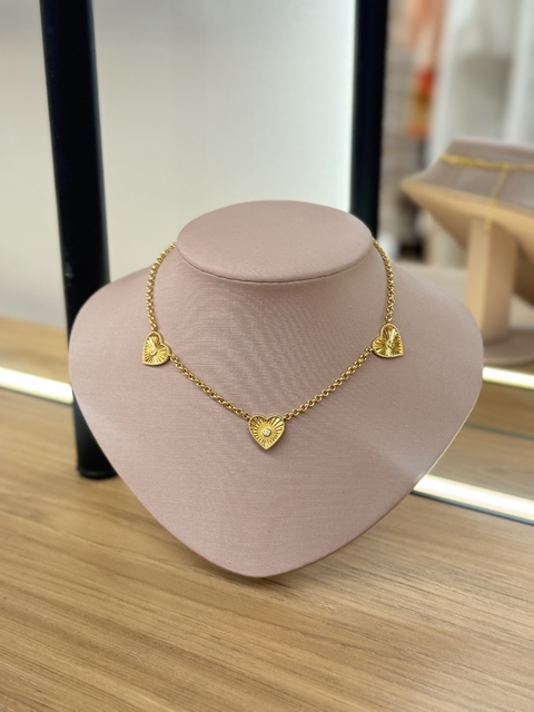 Choker Virgínia coração - ouro