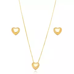 Conjunto coração P - ouro - comprar online
