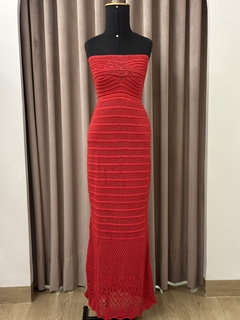 vestido tricot dani vermelho