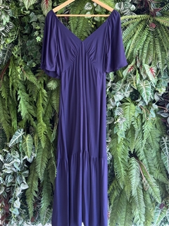 vestido helena manga azul marinho - comprar online