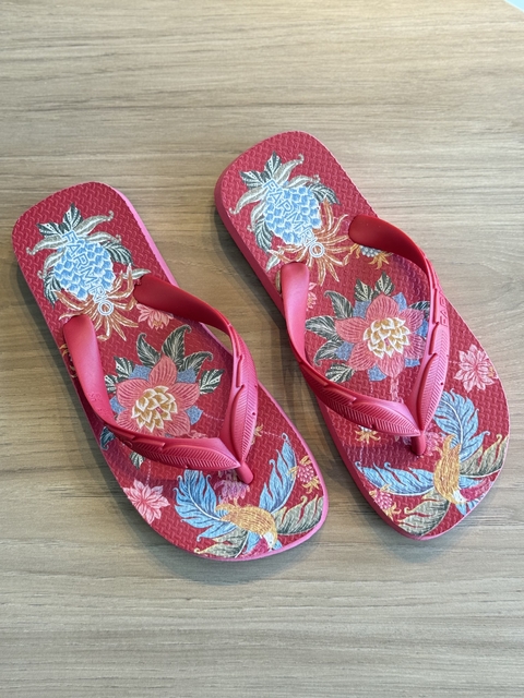 CHINELO ESTAMPA ROSA AMALFI - farm apé - comprar online