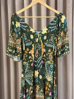 vestido helena manga estampa delicadeza do verão - cores - ELMÊ