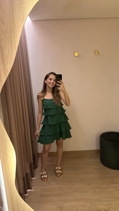 vestido malu linho verde bandeira - comprar online