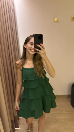 vestido malu linho verde bandeira na internet