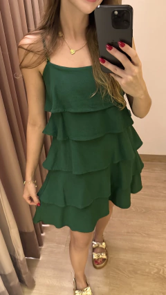 vestido malu linho verde bandeira - comprar online