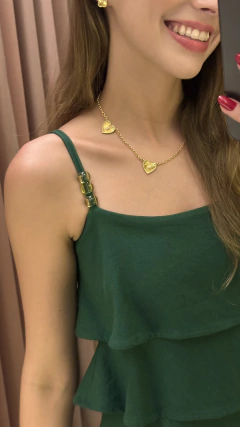 vestido malu linho verde bandeira - loja online