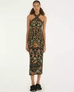 VESTIDO MIDI MARCELLE PRETO - farm - comprar online