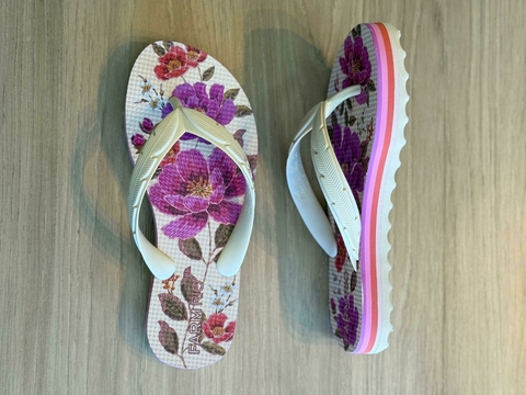 Chinelo Rainbow estampa panacota - farm apé - comprar online