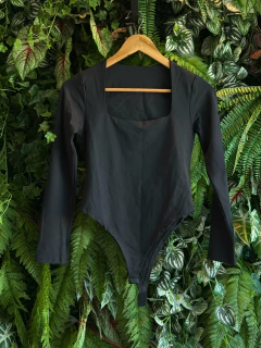 BODY POLIAMIDA GOLA QUADRADA - PRETO - comprar online