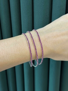 trio pulseira mini riviera - pink - comprar online