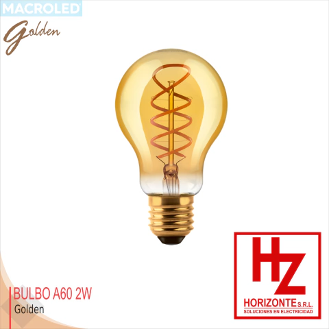 Lámparas Led Bulbo Filamentos 2W Luz Blanco Calido