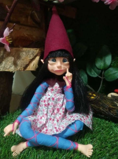Fada Vestido de Mini Flores de Cabelo Preto