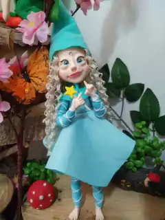 FADA VERDE AGUA CABELO LOIRO CACHEADO na internet