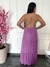 Vestido de festa longo de tule com decote e alça fina- Samela na internet