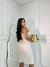 Vestido de noiva midi nula manga com capa -Daphne - loja online