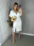 Civil Wedding Dress with Midi Wrap Neckline - Paula - Closet Garota Up | Vestidos Brancos para Noiva Civil, Batizado e Momentos Especiais