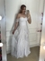 VESTIDO DE NOIVA LONGO BRILHOSO COM CORSELET E MANGA CIGANINHA- LORRANA ( ÚLTIMA PEÇA ) - Closet Garota Up Vestidos Brancos para Casamento Civil -