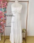 Vestido Longo Crepe Musseline Ombro a Ombro Off-White- Verona - loja online