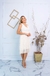Vestido de noiva Lia com saia rodada e poá - loja online
