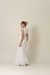 Vestido noiva longo minimalista com manga no poá- Talita (última peça) - comprar online