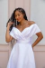 Vestido de noiva princesa em ziberline com saia rodada - Bruna - Closet Garota Up Vestidos Brancos para Casamento Civil -