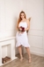 VESTIDO NOIVA CIVIL COM ALÇA FINA MIDI COM BABADOS- KARLA