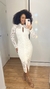 VESTIDO NOIVA CIVIL ANA MIDI TUBINHO COM MANGA LONGA BRANCO