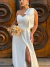 Long Zibeline Wedding Dress with Bow - Ariel on internet