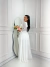 Vestido de noiva longo de musseline com manga longa e fenda na saia - Zara (ÚLTIMAS PEÇAS SEM REPOSIÇÃO) - Closet Garota Up Vestidos Brancos para Casamento Civil -
