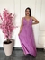 Vestido de festa longo de tule com decote e alça fina- Samela - Closet Garota Up Vestidos Brancos para Casamento Civil -