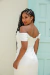 Vestido de noiva longo no crepe satin off - Gabriela - tienda online